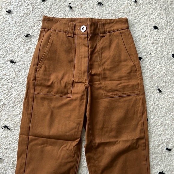 Beaton Linen Pants - Beaton utility pant in camel size 4 BRAND NEW